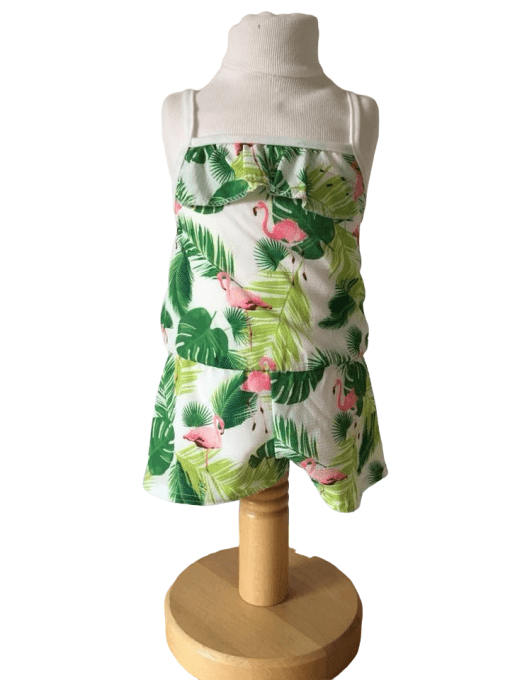 Combishort Morgane avec motifs flamants roses