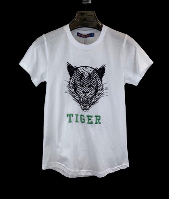 Tee-shirt blanc Tiger noir