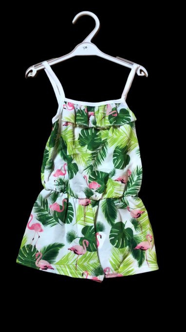 Combishort Morgane avec motifs flamants roses