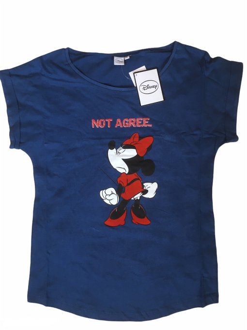 Tee-shirt manche courte bleu Minnie Mouse Disney