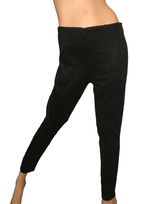 Pantalon suédine peau de pèche élasthanne Noir