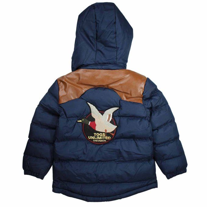 Parka Chevignon bleu avec capuche détachable