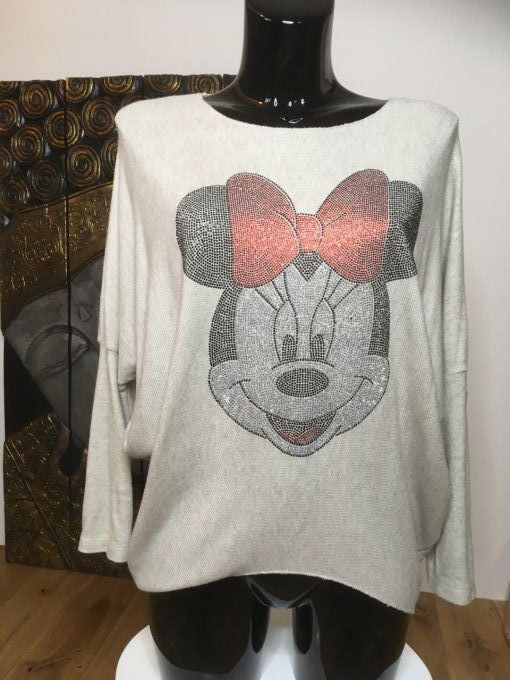 Pull Minnie avec strass