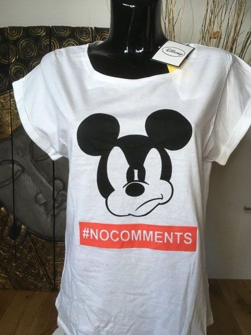 Tee-shirt manche courte Mickey mouse Disney Blanc