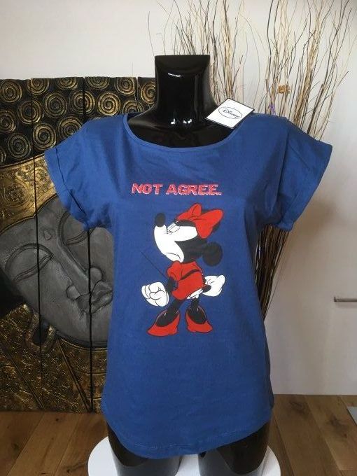 Tee-shirt manche courte bleu Minnie Mouse Disney