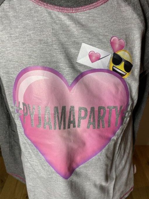 Pyjama Emoji Gris et Rose #Pyjamaparty#