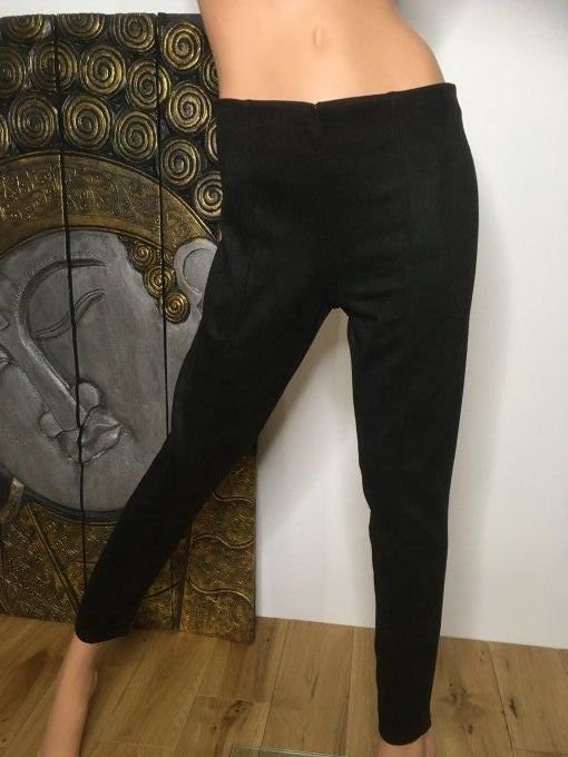 Pantalon suédine peau de pèche élasthanne Noir