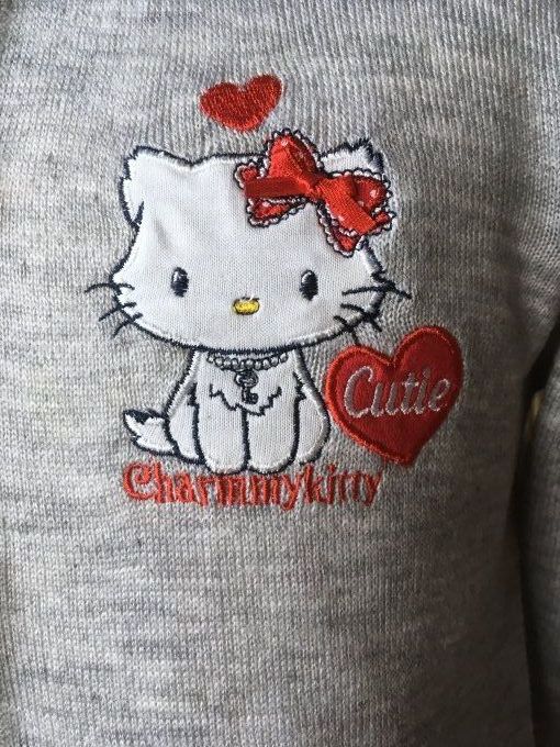 Gilet Charmmykitty gris et rouge