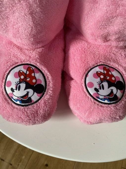 Paires de chaussons, pantoufles rose haut Minnie 