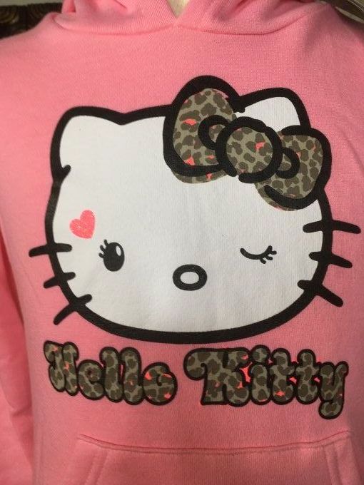 Sweat à capuche Hello Kitty rose