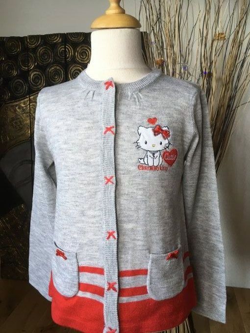 Gilet Charmmykitty gris et rouge