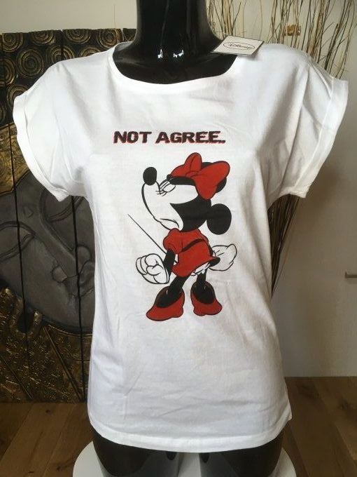 Tee-shirt manche courte blanc Minnie 