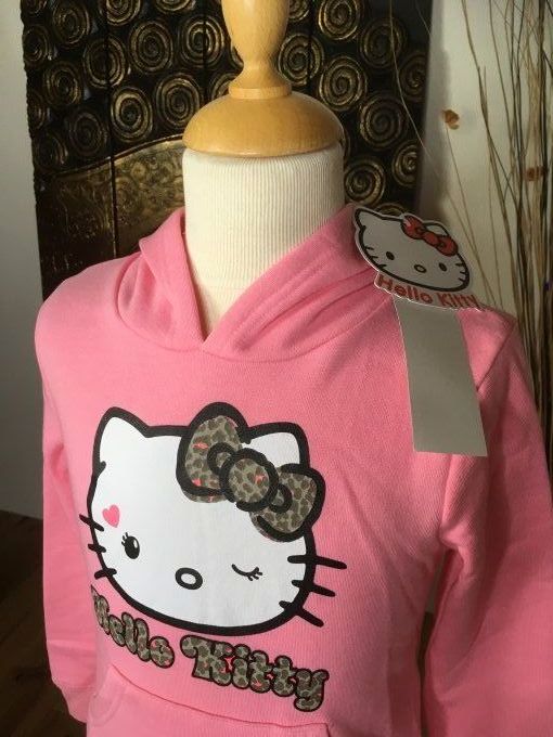 Sweat à capuche Hello Kitty rose