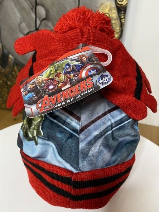 Bonnet et gants Avengers 