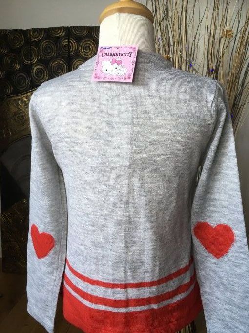 Gilet Charmmykitty gris et rouge