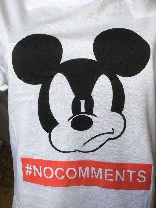 Tee-shirt manche courte Mickey mouse Disney Blanc