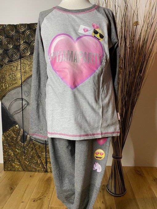 Pyjama Emoji Gris et Rose #Pyjamaparty#