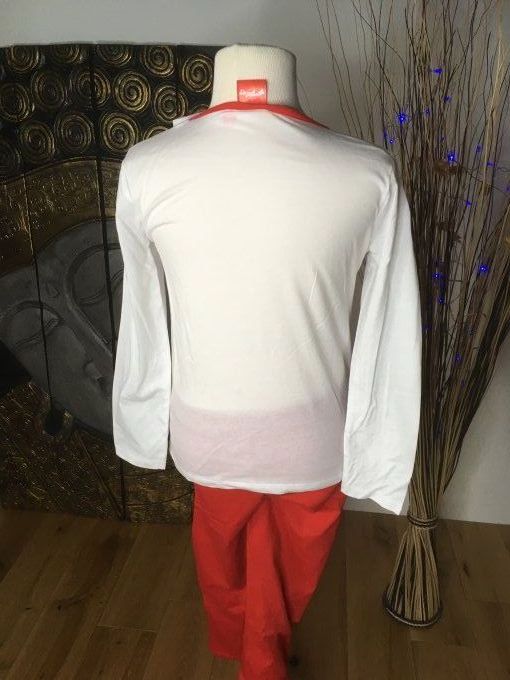 Pyjama Miraculous haut blanc et bas rouge