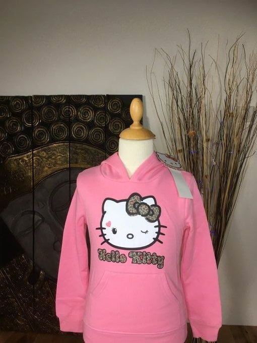 Sweat à capuche Hello Kitty rose