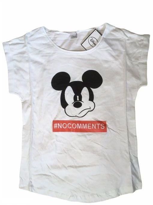 Tee-shirt manche courte Mickey mouse Disney Blanc