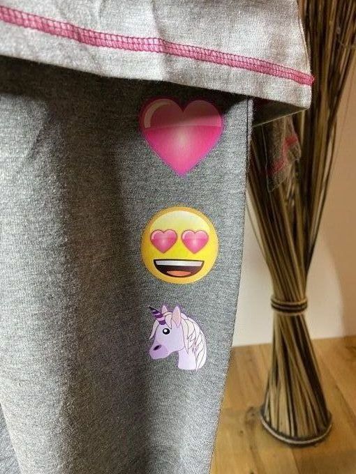 Pyjama Emoji Gris et Rose #Pyjamaparty#